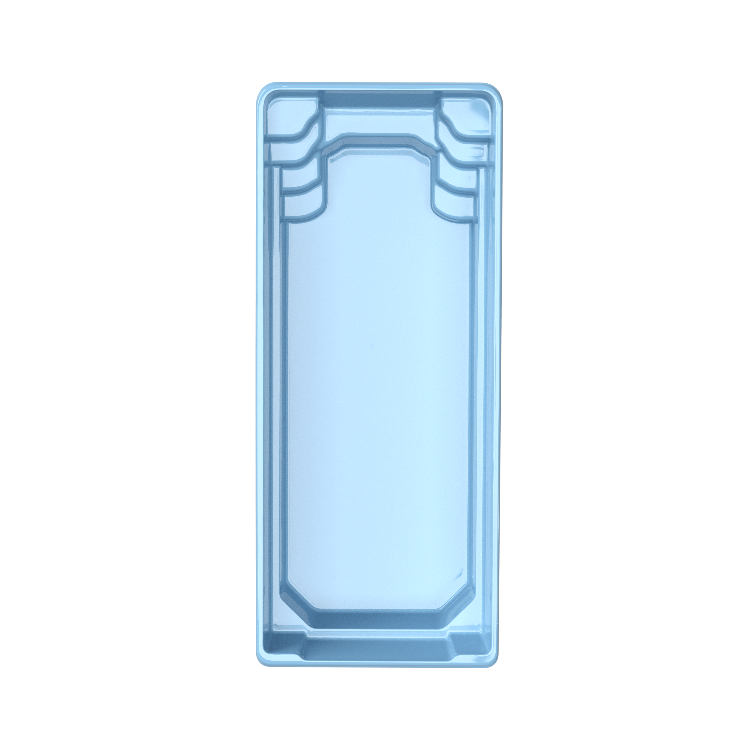 Bovenaanzicht polyester zwembad KING 9.00x3,75