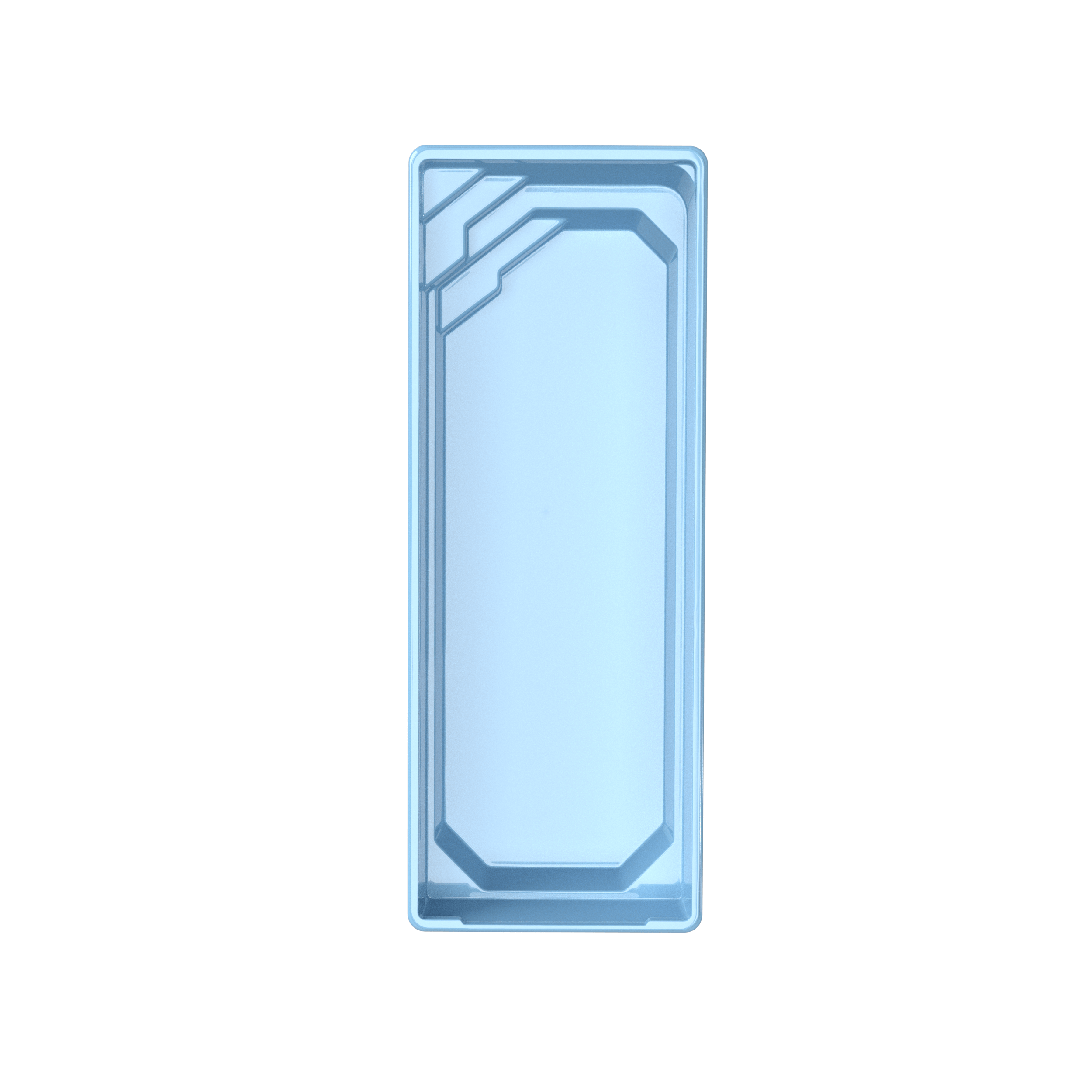 Bovenaanzicht polyester zwembad model Bora Bora