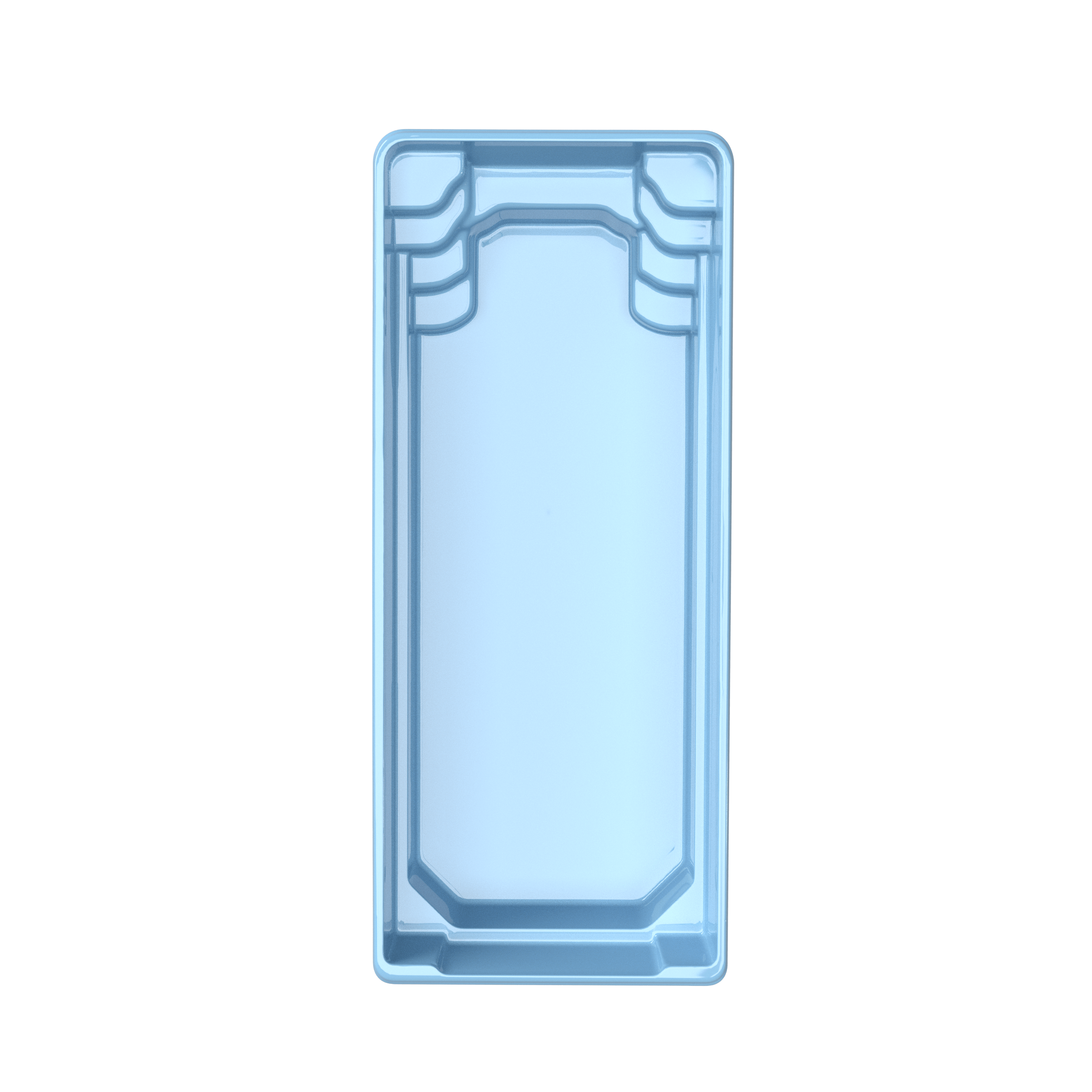 Bovenaanzicht polyester zwembad model Borneo