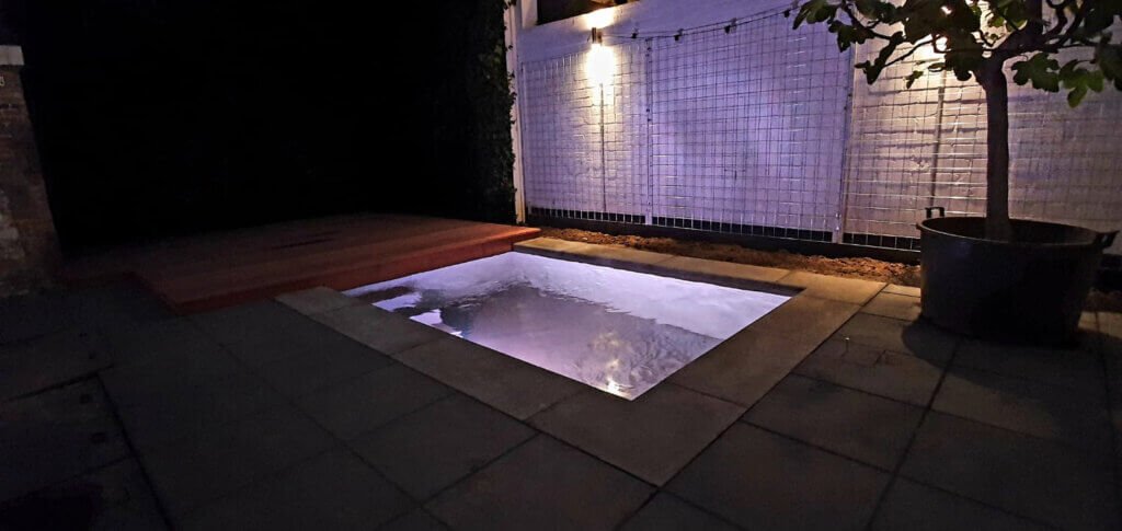 Polypropyleen zwembad realisatie, plunge pool