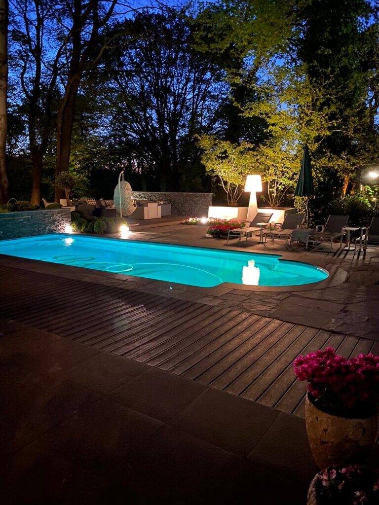 Zwembad realisatie verlichting